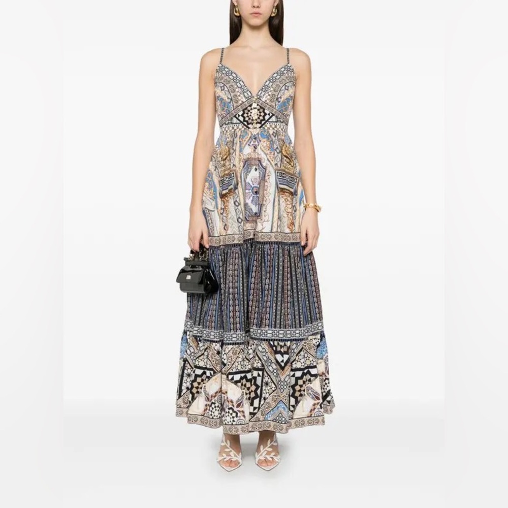 CAMILLA 
Make Me Your Mosaic Maxi Dress - Neutrals